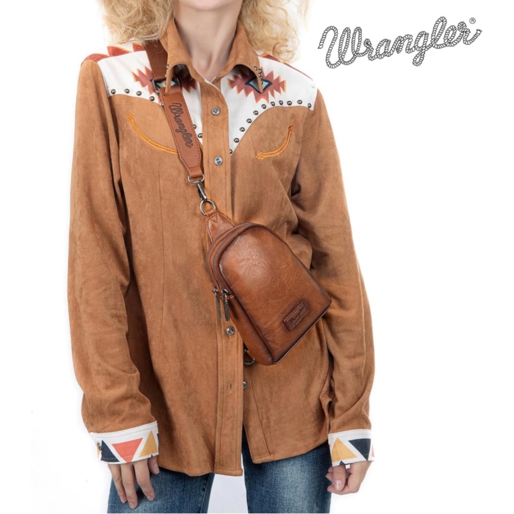 Wrangler Western Boho Crossbody Sling Bag for Women with Strap
